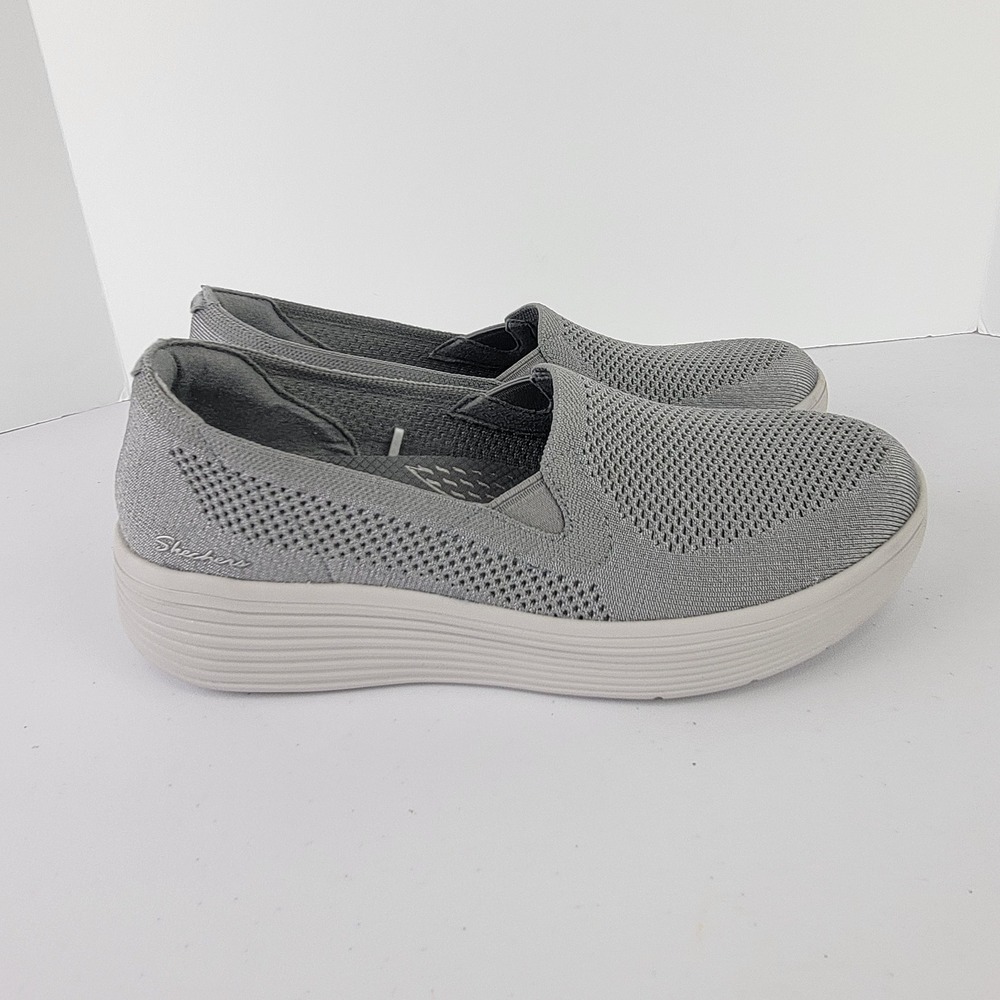 Skechers Arch Fit Laguna Adore Her Womens 10 Gray Slip On Walking Casual Travel